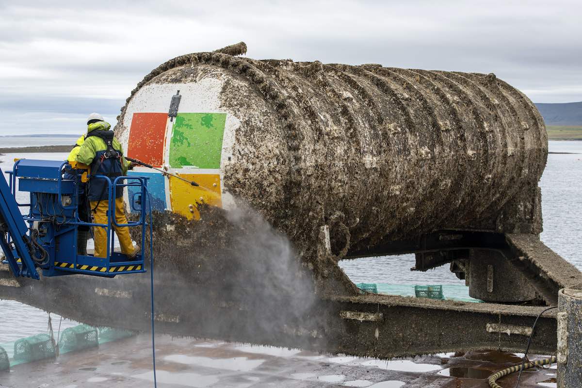 Project Natick, Vessel retrieval Stromness, Orkney. Microsoft - Tuesday 7th to Wednesday 15th of July 2020
