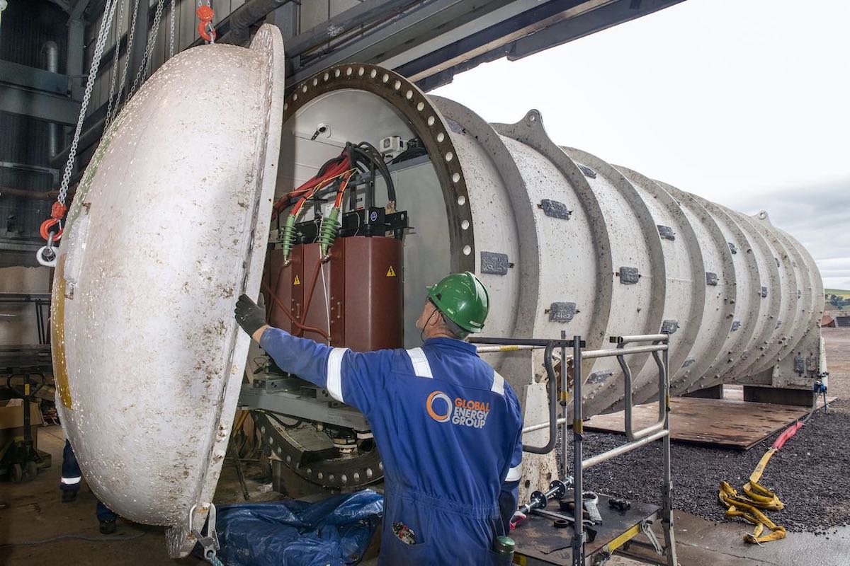 Project Natick, Inverness at Nigg Energy Park - Opening vessel and analysising data, 20-23 July 2020