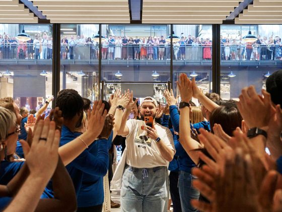 Apple Battersea, Apple’s newest store in London, welcomes customers at the historic Battersea Power Station.
