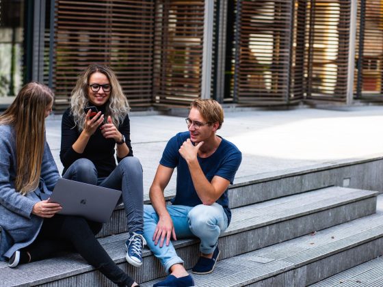 Smiling students